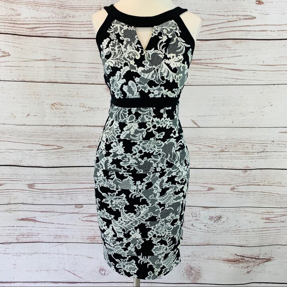 White House Black Market floral layered Slimming